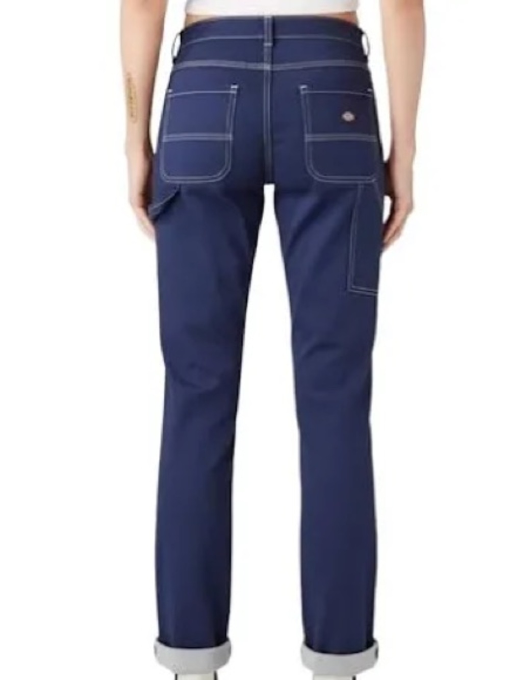 Dickies Women's Navy Straight-Leg Carpenter Pants